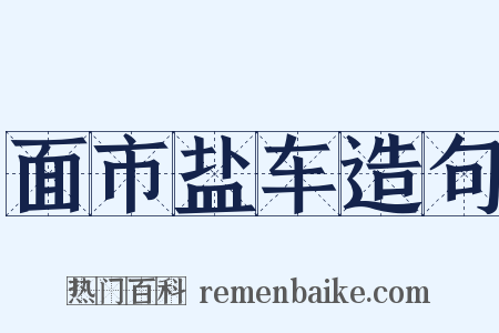 面市盐车造句是什么意思的图片